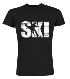 Skiing Distressed Look Skier Gift