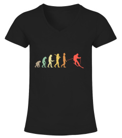 Retro skiing evolution gift for skiers