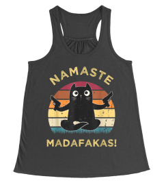 Namaste Madafakas Pew Cat Yoga Cat Vintage Funny