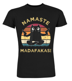 Namaste Madafakas Pew Cat Yoga Cat Vintage Funny