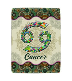 Cancer Vintage Mandala Symbol Blanket