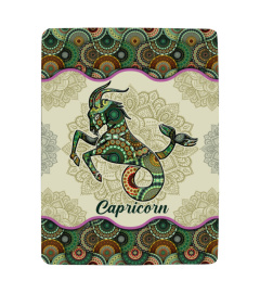 Capricorn Vintage Mandala Blanket