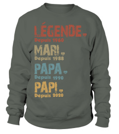 Custom Year Légende Mari Papa Papi FR