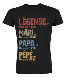 Custom Year Légende Mari Papa Pépé FR