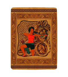 Archery Girl Leather Embossed Blanket