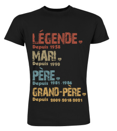 Custom Years Légende Mari Père Grand-père FR