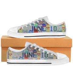 June 10 License Plates Low Top