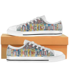 Fille Née En Juillet License Plates Low Top TZL