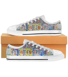 Fille Née En Septembre License Plates Low Top