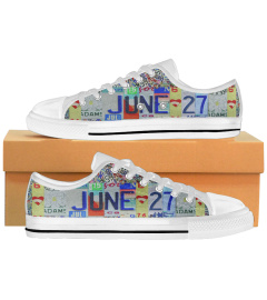 June 27 License Plates Low Top