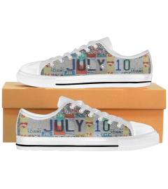 July 10 License Plates Low Top