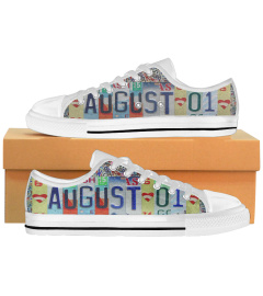 August 01 License Plates Low Top