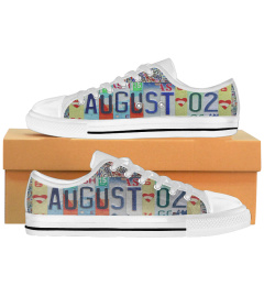 August 02 License Plates Low Top