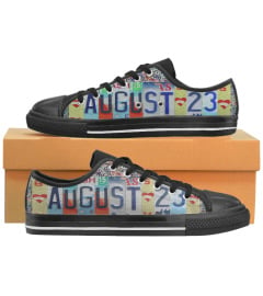 August 23 License Plates Low Top