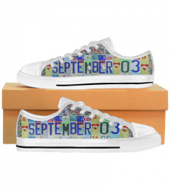 September 03 License Plates Low Top