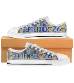 September 26 License Plates Low Top