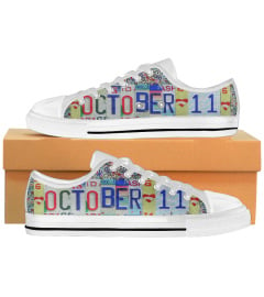 October 11 License Plates Low Top