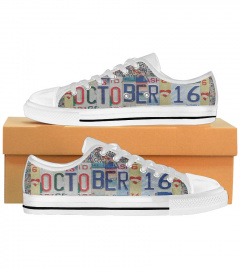 October 16 License Plates Low Top