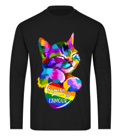 Love Is Love Colorful Cat FR