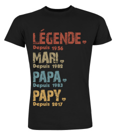 Légende Mari Papa Papy | Custom Year | Legend Husband Father Grandfather FR