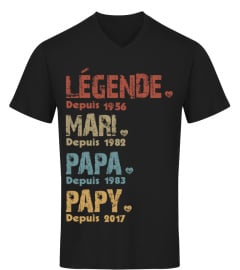 Légende Mari Papa Papy | Custom Year | Legend Husband Father Grandfather FR