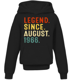 Legend Since August 1966 55th Birthday 55 Years Old Men T-Shirt