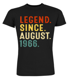 Legend Since August 1966 55th Birthday 55 Years Old Men T-Shirt