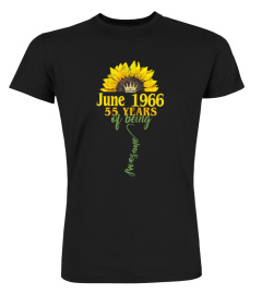 Womens June Girl 1966 55 Birthday 55 Years Old Sunshine T-Shirt