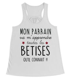 Mon Parrain va m'apprendre toutes les betises qu'il connait