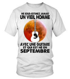 Ne sous-estimez un vieil homme guitare septembre