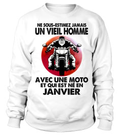 Ne sous-estimez un vieil homme moto janvier