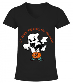funny pumpkin black cat ghost Halloween costume T-Shirt