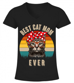 Best Cat Mom Ever Funny Cat Retro Vintage Cat Lover shirt