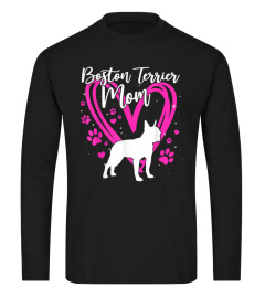 Cute Boston Terrier Mom For Mothers Day Gift T-Shirt