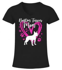 Cute Boston Terrier Mom For Mothers Day Gift T-Shirt
