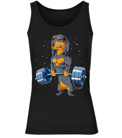 dachshund weightlifting funny deadlift men ness gym gifts 
