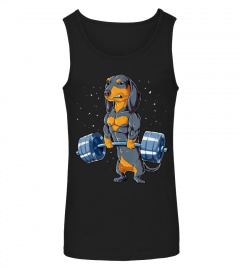 dachshund weightlifting funny deadlift men ness gym gifts 