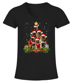 Funny German Shepherd Dog Christmas Tree Gift T-Shirt
