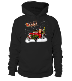 Golden Retriever Dog Christmas Driving Red Car Dog Light T-Shirt