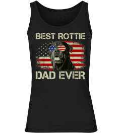 Mens Best Rottie Dad Ever Tshirt Rottweiler American Flag Gift