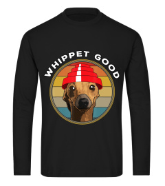 whippet good funny 80s music dog design 