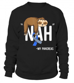 Nah My Pancreas Cute Sloth Type 1 T1D Diabetes Funny Gift T-Shirt