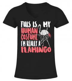 My Human Costume Im Really A Flamingo Mummy Cute Halloween T-Shirt