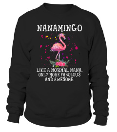 Flamingo Nanamingo Like a Normal Nana Gifts Funny Grandma T-Shirt