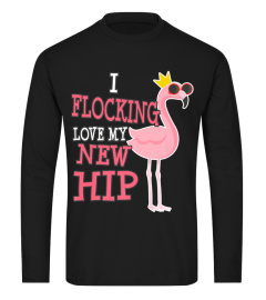 Hip Replacement Surgery Get Well Soon Gift Flamingo Funny Premium T-Shirt