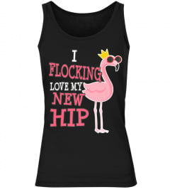Hip Replacement Surgery Get Well Soon Gift Flamingo Funny Premium T-Shirt
