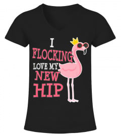 Hip Replacement Surgery Get Well Soon Gift Flamingo Funny Premium T-Shirt