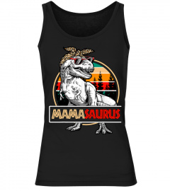 T rex Dinosaur Funny Mama Saurus Leopard Bandana Family T-Shirt