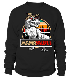T rex Dinosaur Funny Mama Saurus Leopard Bandana Family T-Shirt