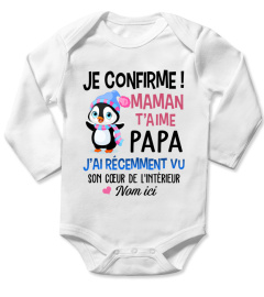 JE CONFIRME MAMAN T'AIME PAPA